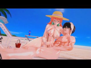 kiara takanashi - sex on the beach; handjob; orgasm; 3d sex porno hentai; (by @stickpad) [hololive | virtual youtuber]